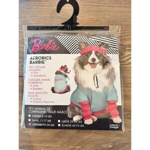 Aerobics Barbie Pet Dog Halloween Costume Outfit Clothes Size Medium 18-28 Lbs